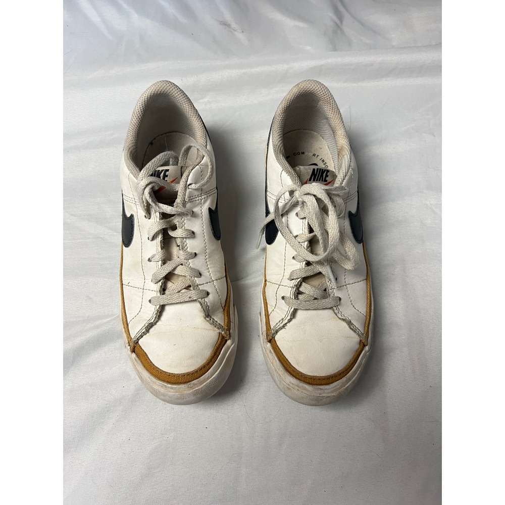 Nike Court Legacy White Black Desert‎ Ochre Sneakers  Youth 3.5Y Mens 3.5